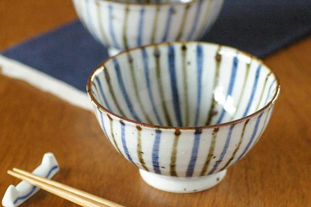 【砥部焼 森陶房】麦わらの茶碗(大)