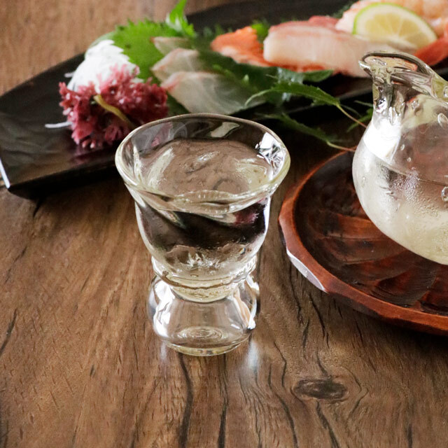 【吹きガラス　村上恭一】玉足冷酒グラス