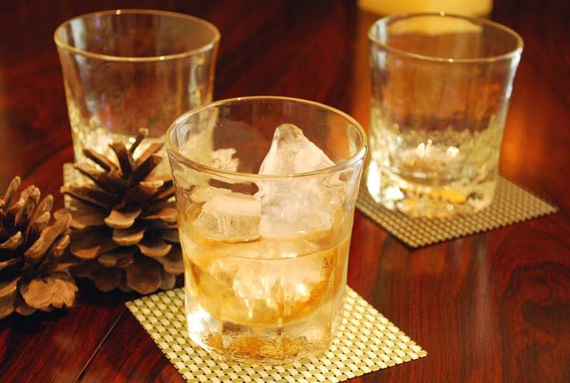 吹きガラス　村上恭一　九角ロックグラス