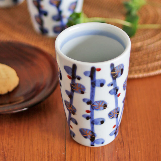 【砥部焼 西岡工房】梅林のタンブラー(大)