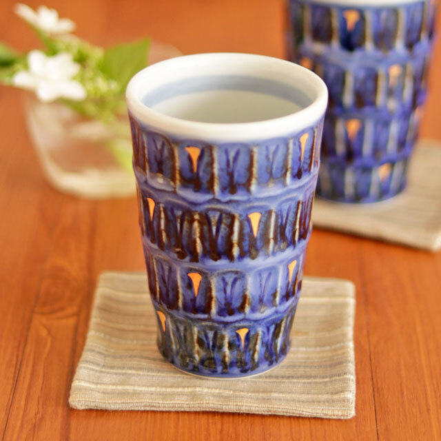 【砥部焼 西岡工房】青ほりのタンブラー(大)