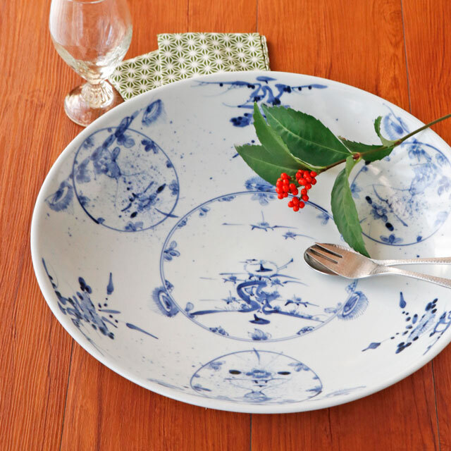 和食器・砥部焼　中田窯の大皿