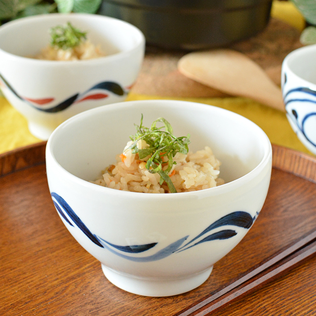 砥部焼の和食器 岡田陶房の丼鉢 【砥部工房 からくさ】