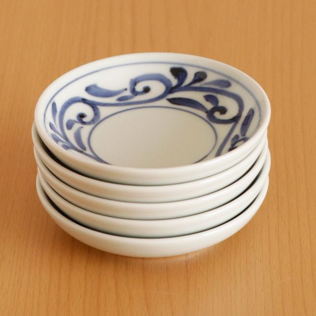 砥部焼の和食器 千山窯の小皿 【砥部工房 からくさ】