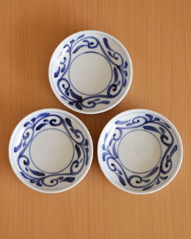 砥部焼　遊窯　小皿６枚 砥部焼の和食器 千山窯の小皿 【砥部工房 からくさ】