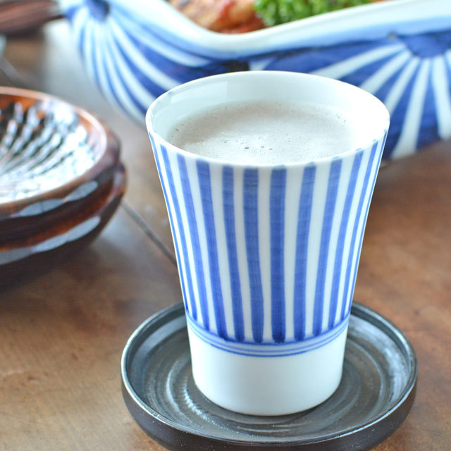 和食器・砥部焼　とくさ柄のタンブラー