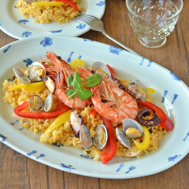 和食器・砥部焼　スギウラ工房のオーバルリム皿