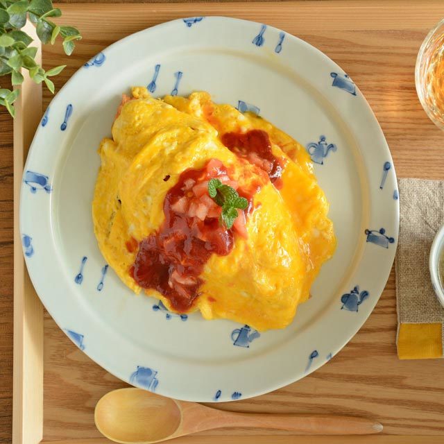 和食器・砥部焼　スギウラ工房のリム皿(大)
