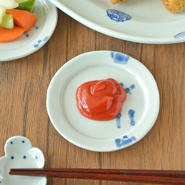 和食器・砥部焼　スギウラ工房のリム皿(ミニ)