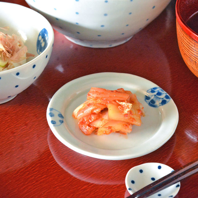 和食器・砥部焼　スギウラ工房のリム皿(ミニ)