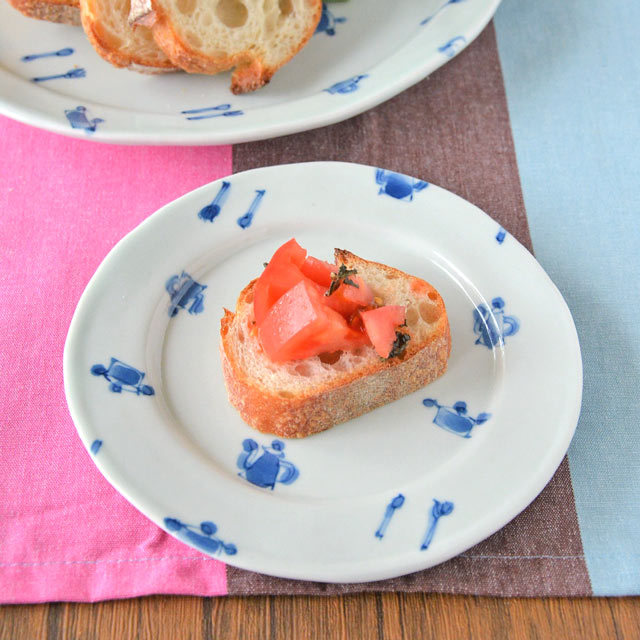 和食器・砥部焼　スギウラ工房のリム皿(小)