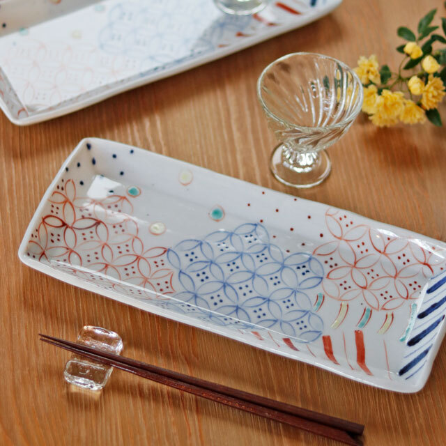 和食器・砥部焼　陶房遊の角皿