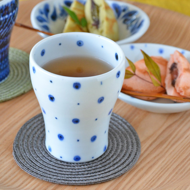 和食器・砥部焼　ブループラネットのフリーカップ