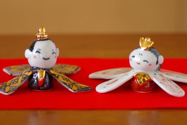 【砥部焼 陶房遊】ほんわか雛人形(大） 箱付