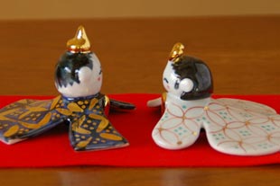 砥部焼の和食器 陶房遊の雛人形 【砥部工房 からくさ】