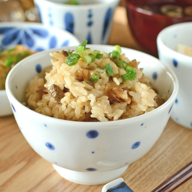 和食器・砥部焼　ブループラネットの茶碗(大)
