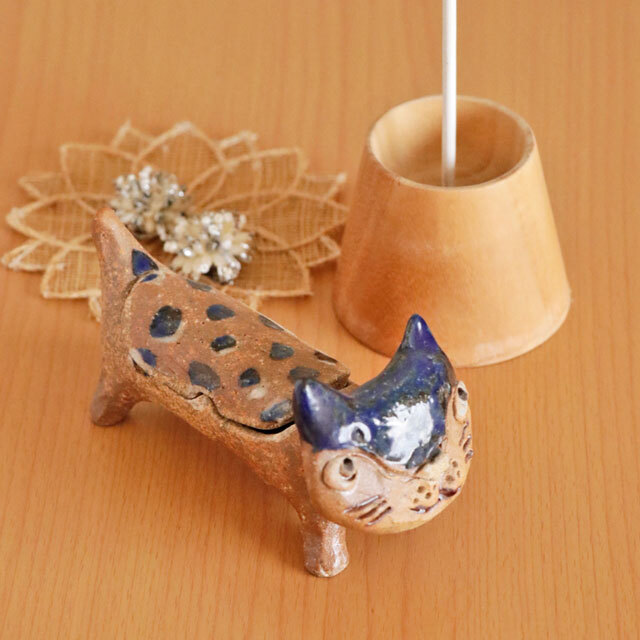 【陶工房 Sato】猫の蓋物
