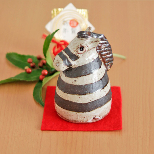 【陶工房 Sato】干支 午(しましま)