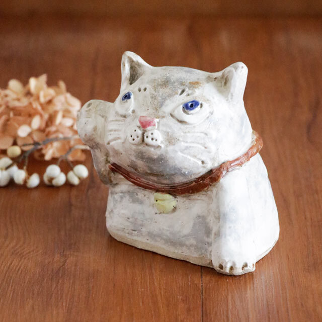 【陶工房 Sato】招き猫(シロ)