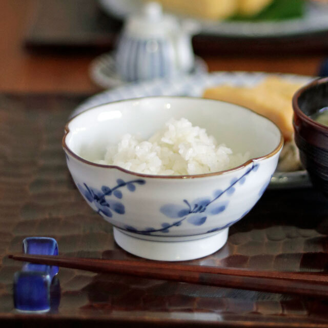 【砥部焼 東吉窯】梅の茶碗
