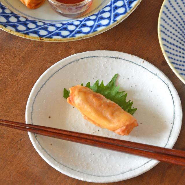 和食器・砥部焼　くねくねラインの取皿(5寸)