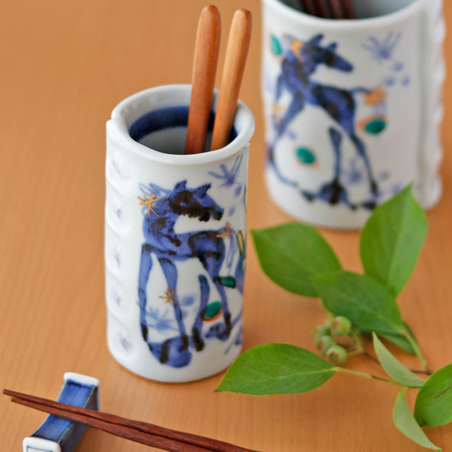 和食器・砥部焼　西岡工房の箸立て