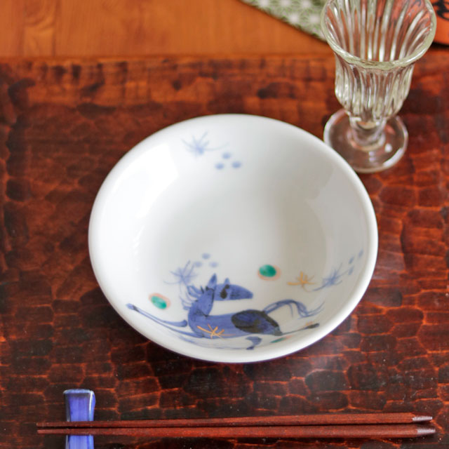 【砥部焼 西岡工房】うまの深皿