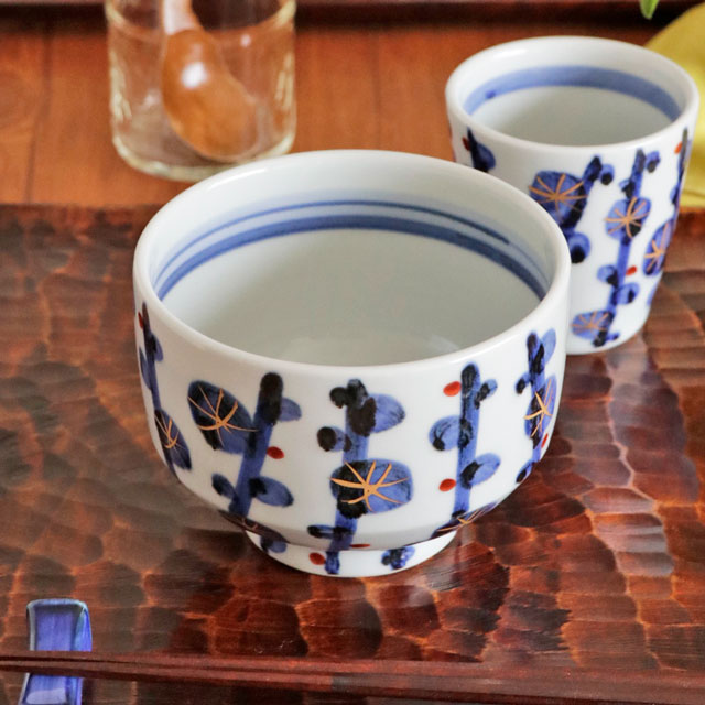 【砥部焼 西岡工房】梅林の筒碗