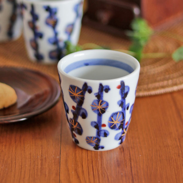 【砥部焼 西岡工房】梅林のタンブラー(小)