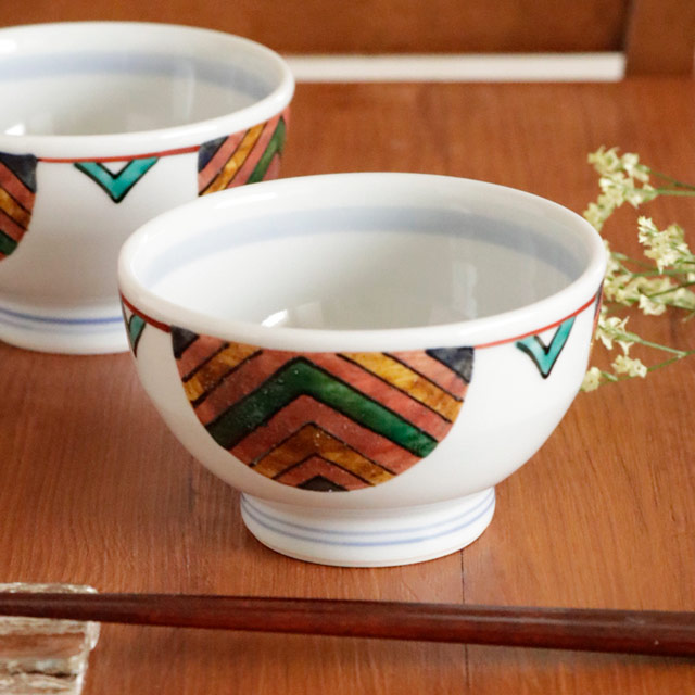 【砥部焼 西岡工房】やきしめの茶碗(大)