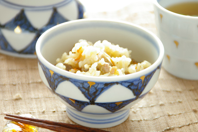 和食器・砥部焼　ゴスペン柄の茶碗