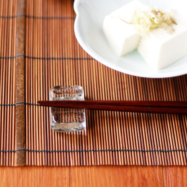 【吹きガラス　ヨシロ工房】シカク箸置き