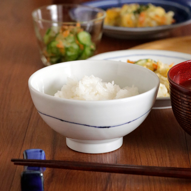 【砥部焼 向井窯】白い茶碗