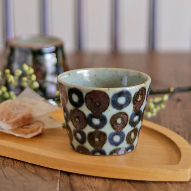 【砥部焼 皐月窯】ごす鉄丸のそばちょこ