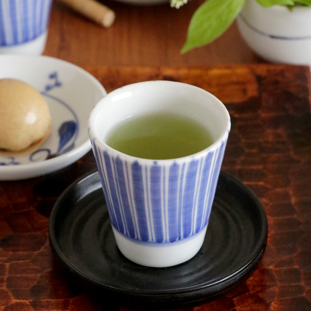 【砥部焼 千山窯】十草のミニコップ