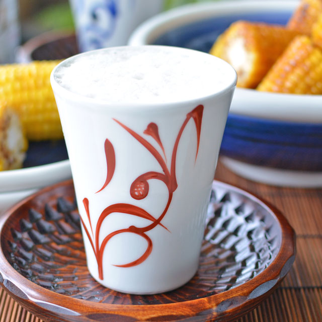 和食器・砥部焼　赤からくさのタンブラー