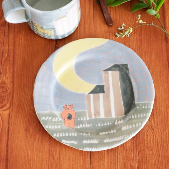 【砥部焼 スギウラ工房】どうぶつのリムプレート(A)