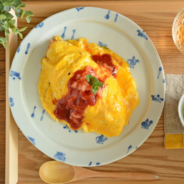 和食器・砥部焼　スギウラ工房のリム皿(大)
