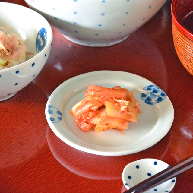 和食器・砥部焼　スギウラ工房のリム皿(ミニ)