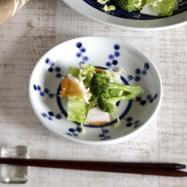 砥部焼の和食器 陶房遊の取皿 【砥部工房 からくさ】