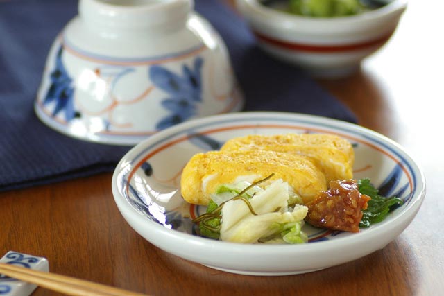 【砥部焼 陶房遊】しだ紋の取皿(5寸)