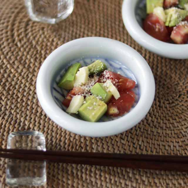 【砥部焼 山中窯】網目の玉縁鉢(3寸)