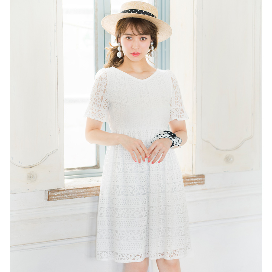 フレアスリーブワンピース