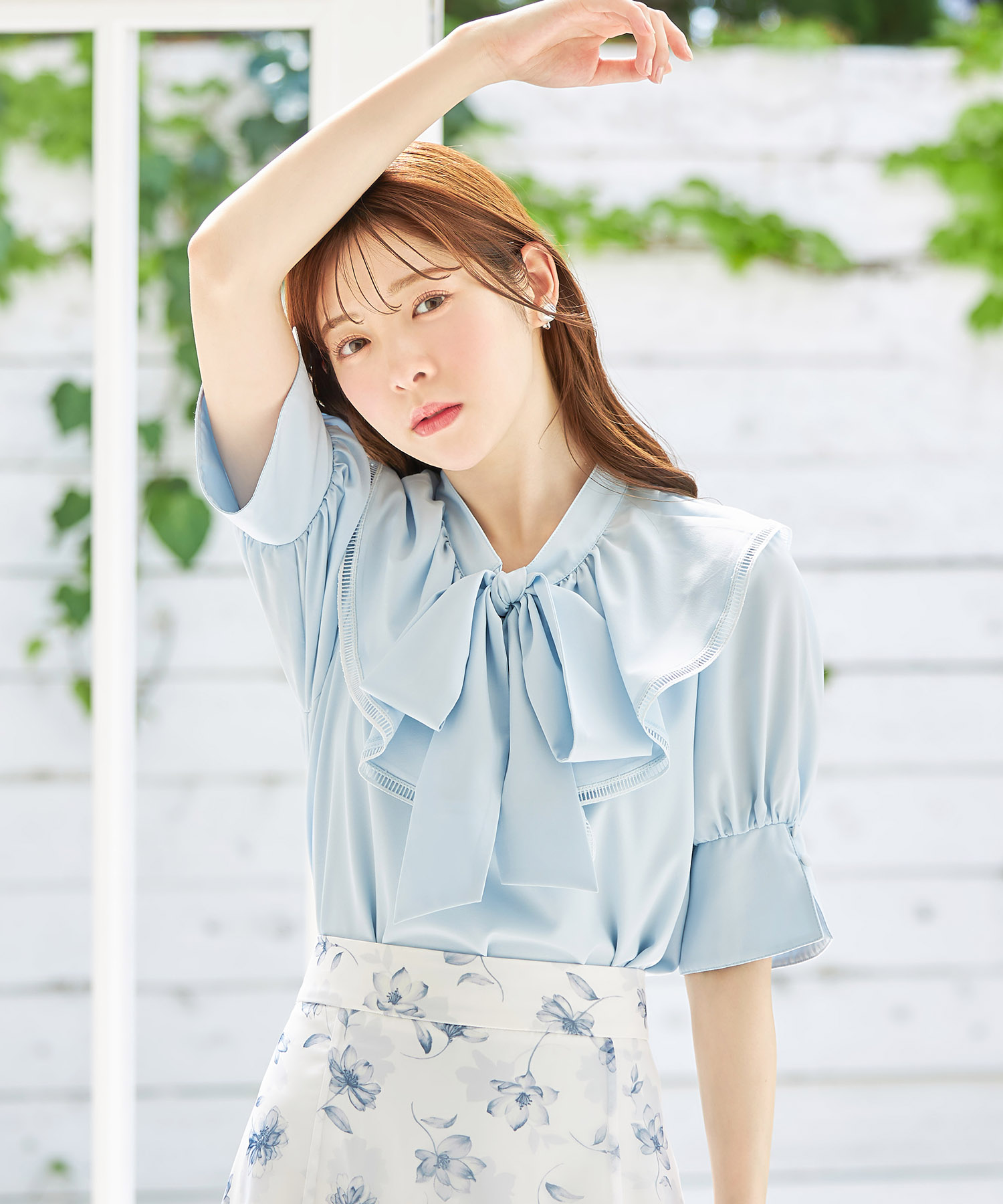 マルチ３ＷＡＹボウタイリボン×ラッフルフリル付きブラウス【lenium レニウム】 tocco closet ≪@coco_channel222さんコラボ≫ ＊スペシャルプライス品につき返品/キャンセル/配送日指定不可/ラッピング不可/少量在庫のセールの為交換は出来かねる場合がございます。