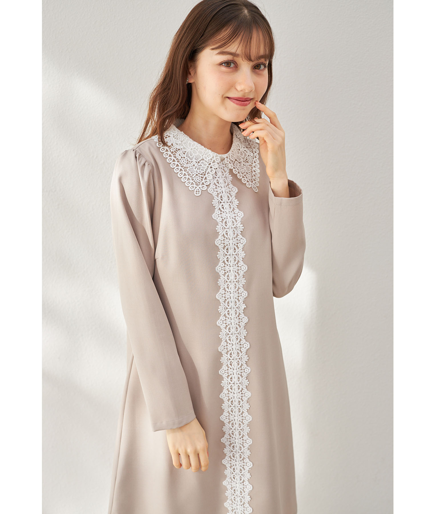 ２ＷＡＹレース襟付きバイカラーレースワンピース 2月16日(日)再販決定☆【calestia カレスタ】 tocco closet(トッコクローゼット)