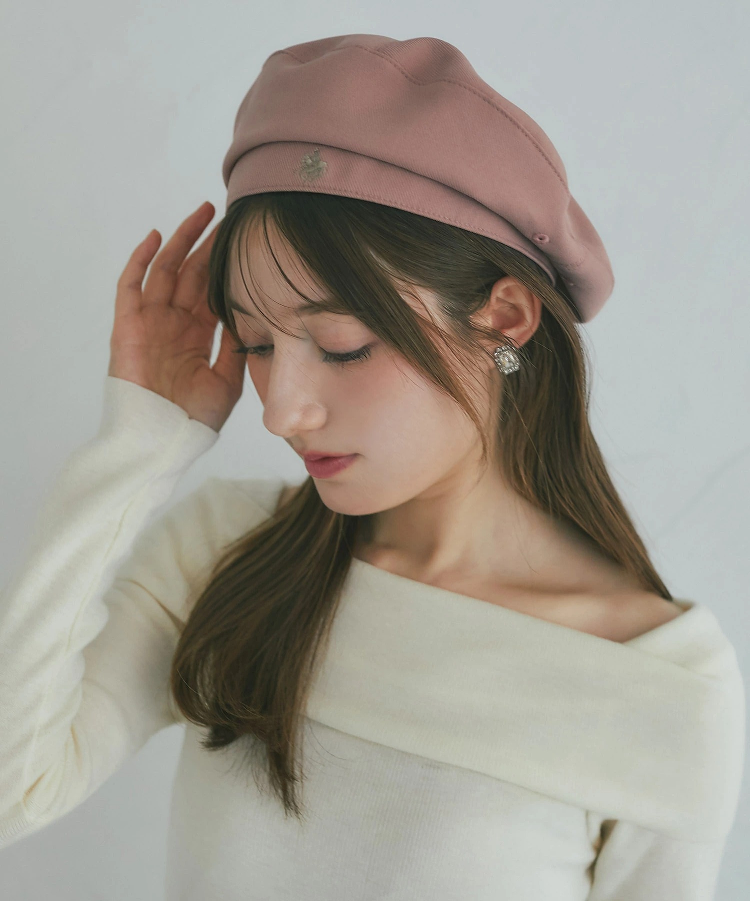 tocco トッコクローゼット【POLOセレクト】ロゴ刺繍入りベレー帽