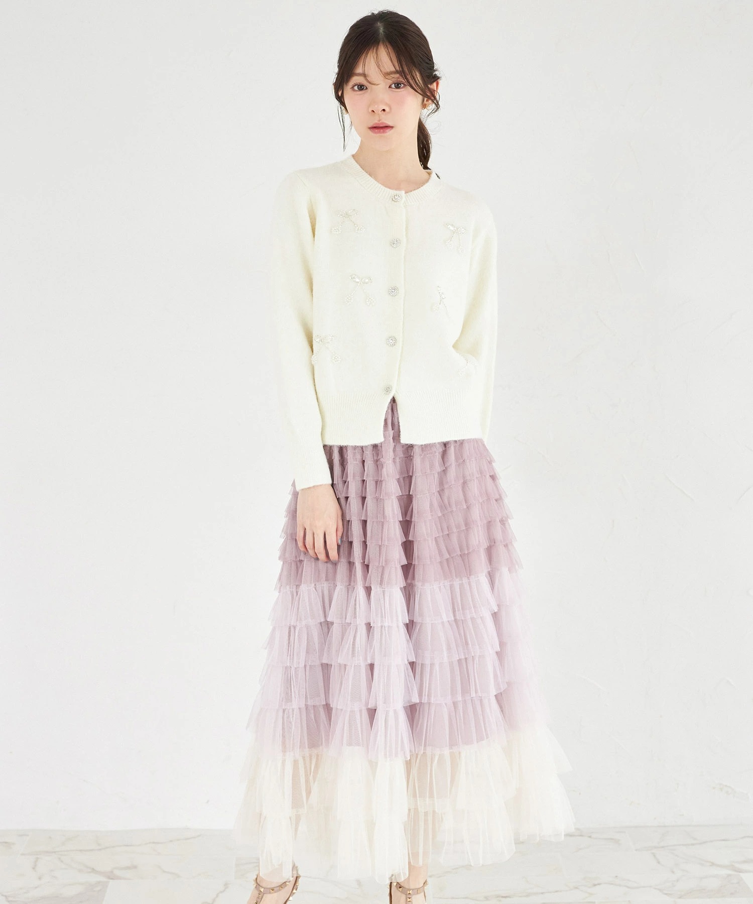 メニーティアードフリルチュールスカート 12月30日(火) オフィシャルサイト限定ピンク再販☆tocco closet(トッコクローゼット)※少量の在庫確保による再販売の為、交換は出来かねる場合がございます。予めご了承ください。