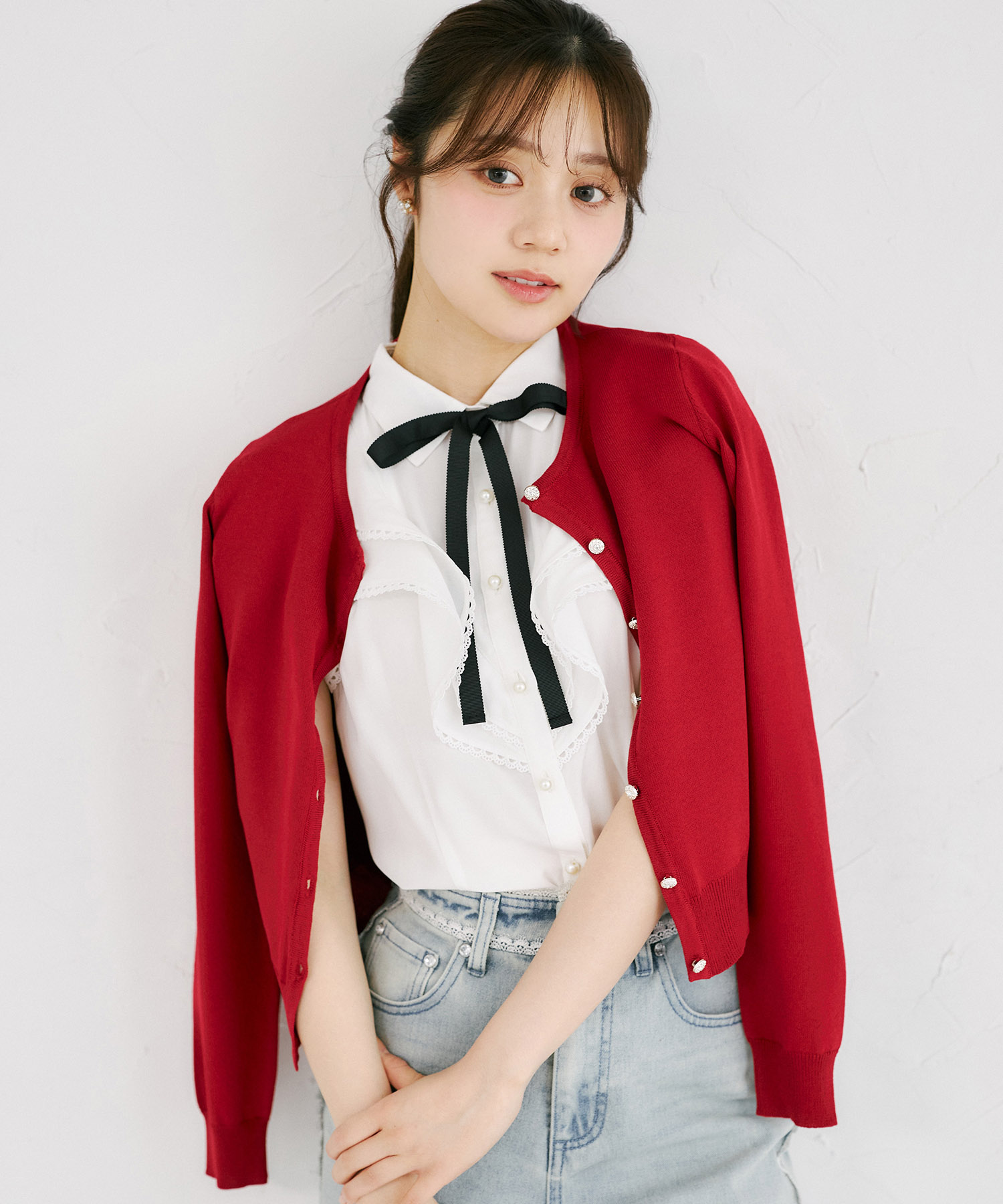 tocco トッコクローゼット　ＵＶカット＆接触冷感＆ハンドウォッシュ♪ビジュー釦カーディガン