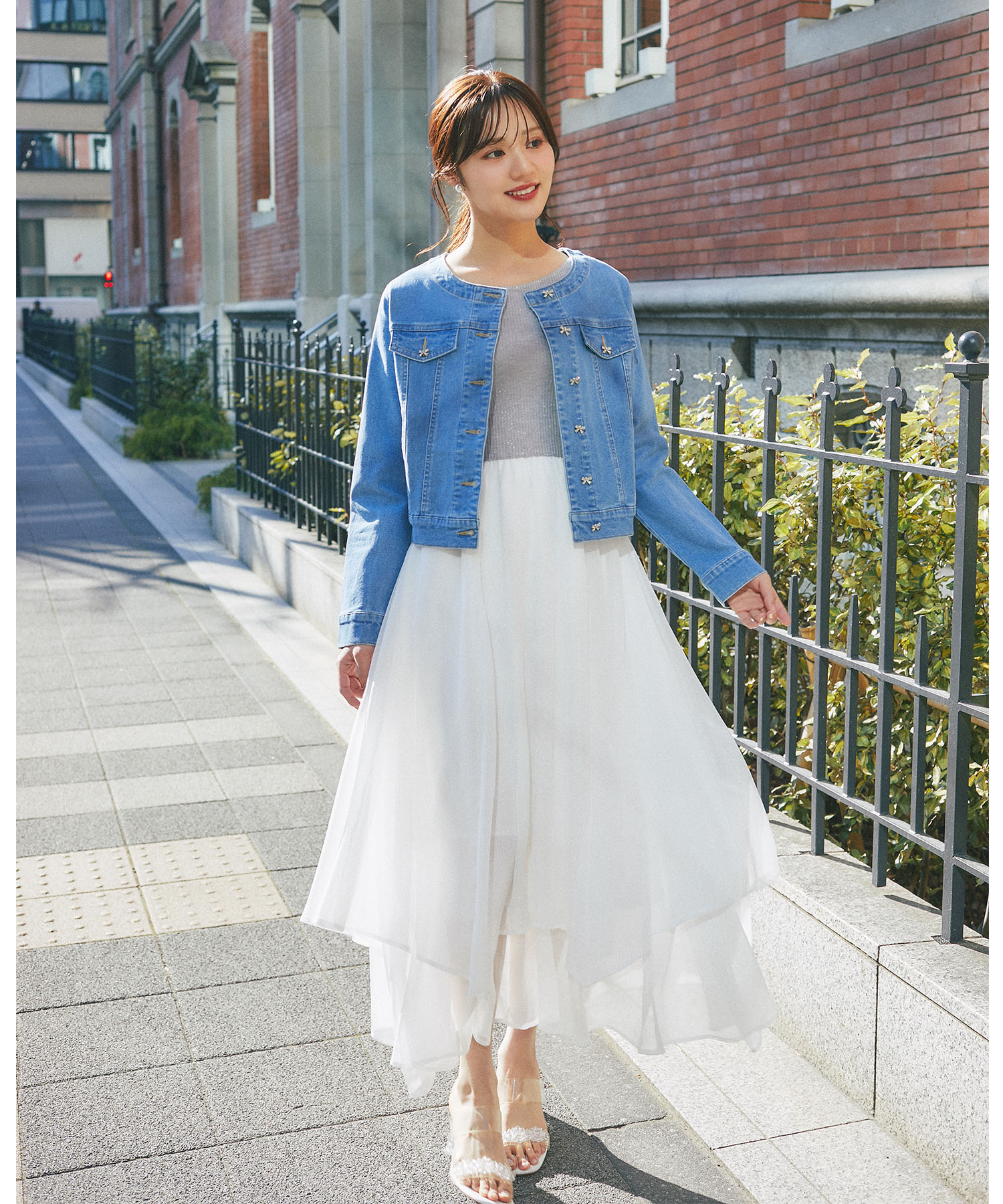ラメリブカットソー×イレヘムレイヤードラメシフォンドッキングワンピース tocco closet ＊スペシャルプライス品につき返品/キャンセル/配送日指定不可/ラッピング不可/少量在庫のセールの為交換は出来かねる場合がございます。