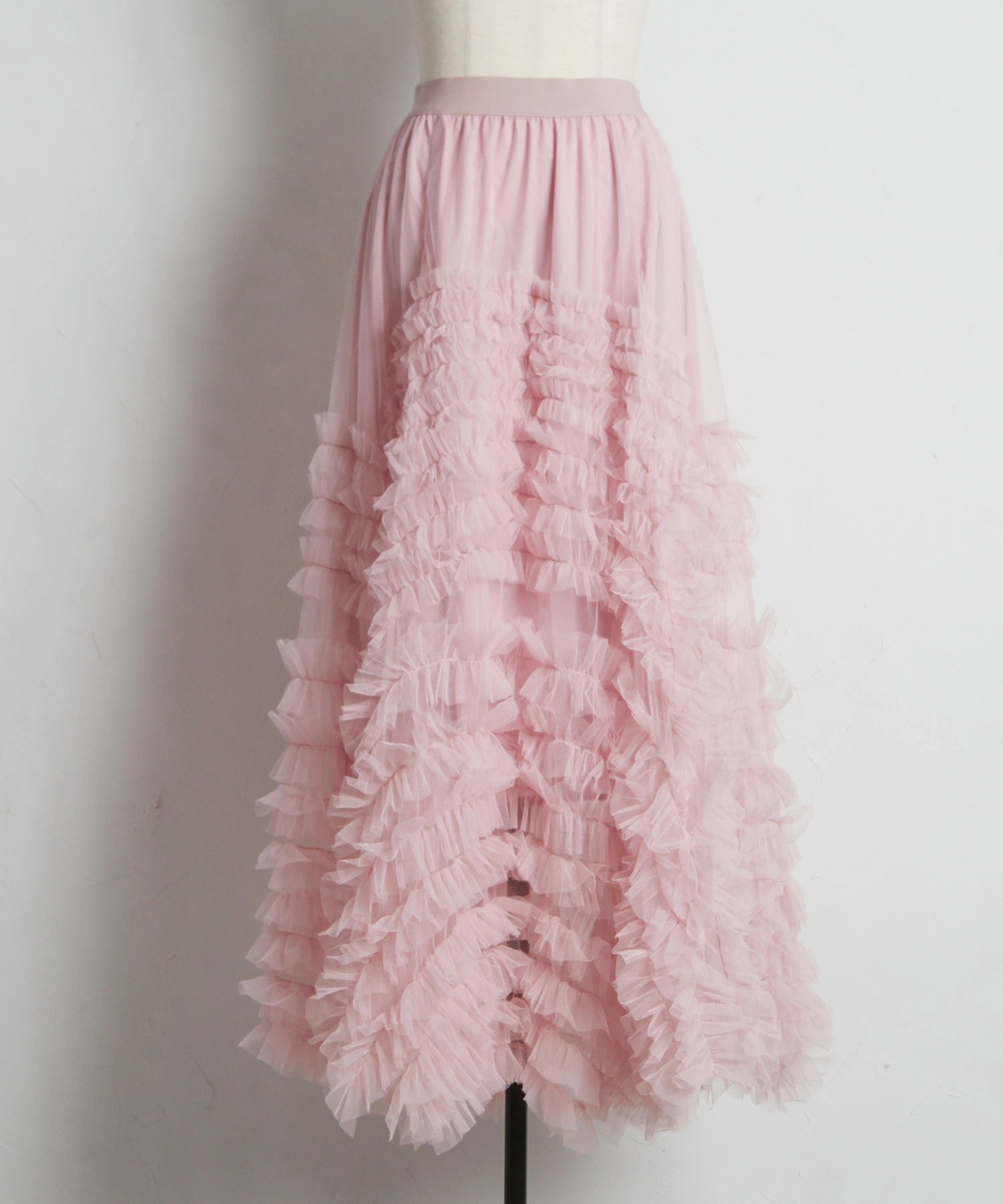 tocco トッコクローゼット　アシメホイップフリルチュールスカート